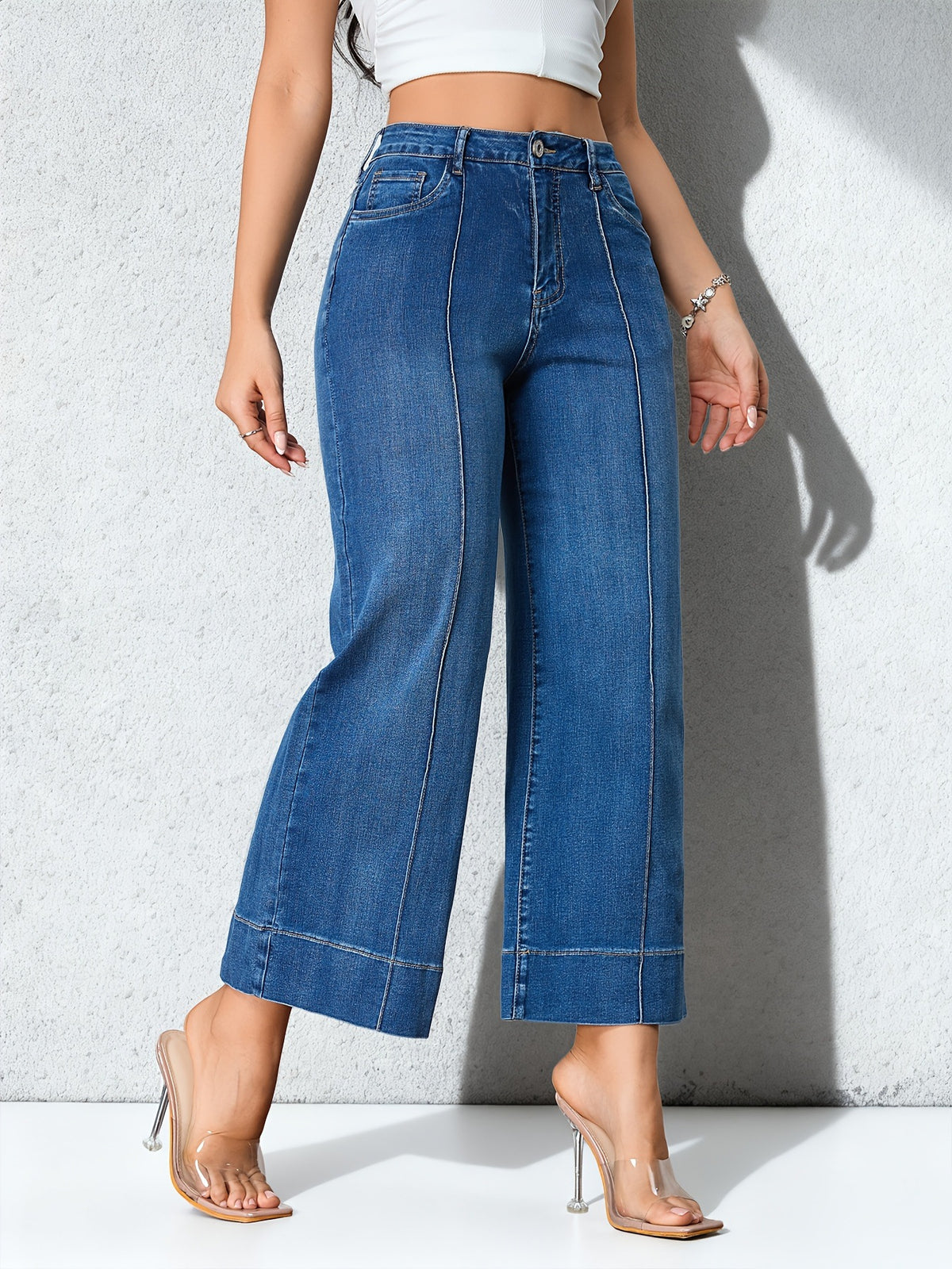 Jean Large Taille Haute