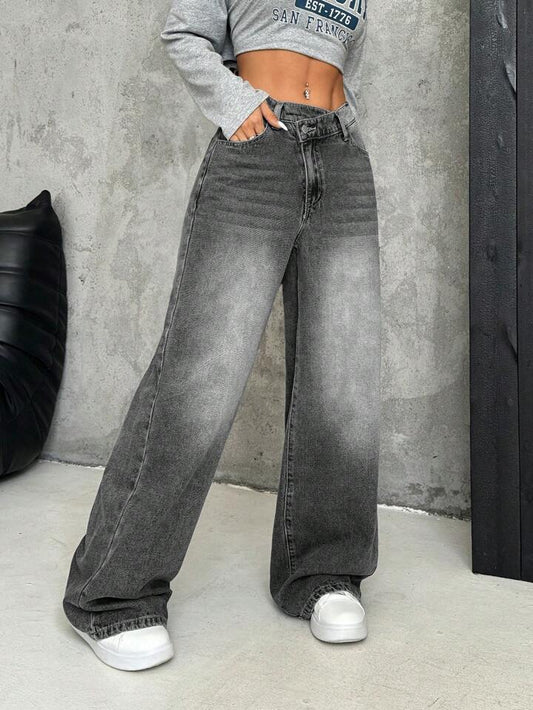 Jean Large Taille Haute