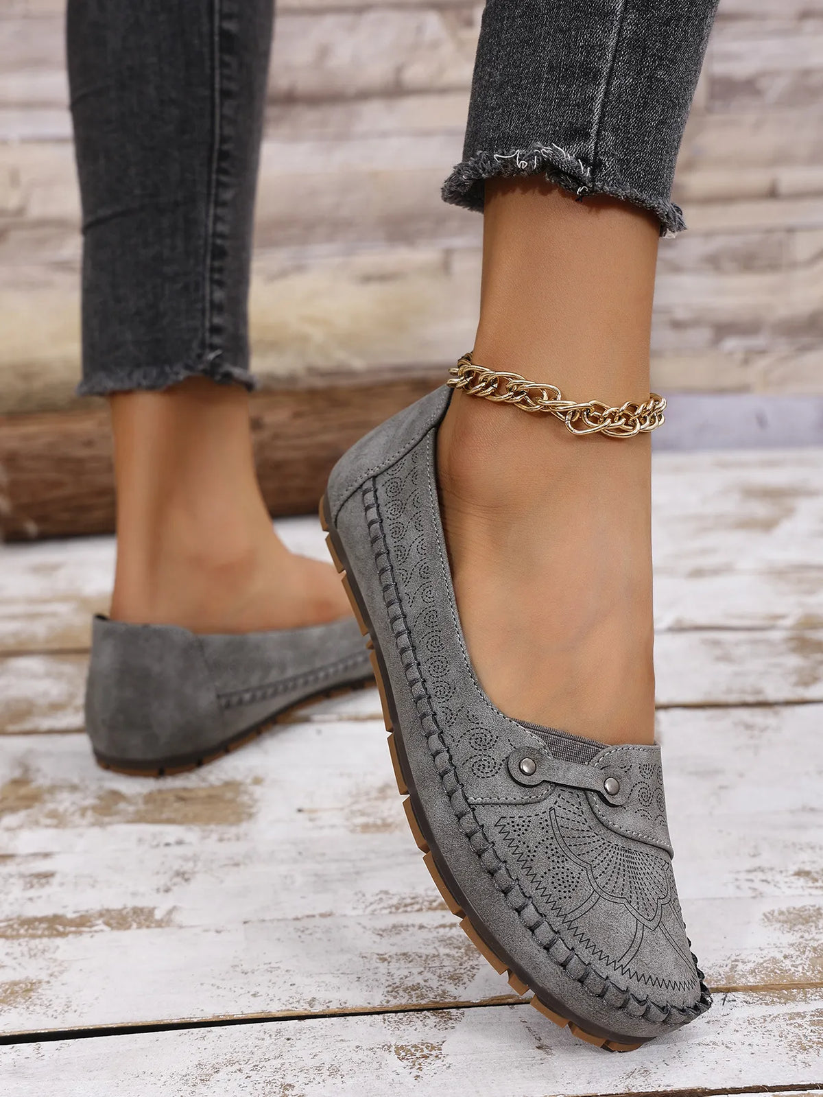 Mocassins Souples à Motifs