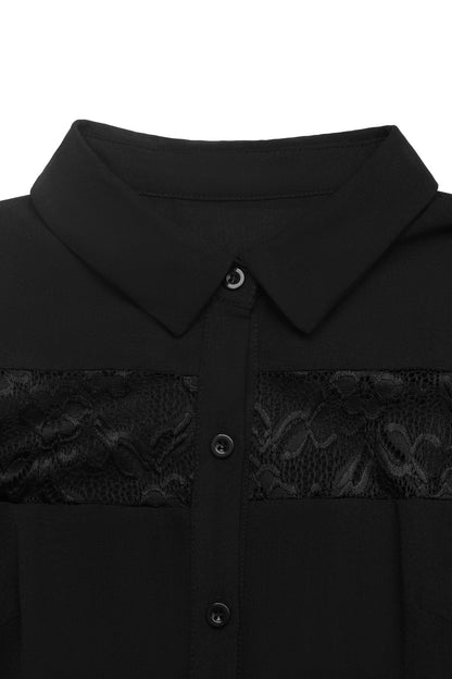 MATHILDE | Robe Chemise à Dentelle