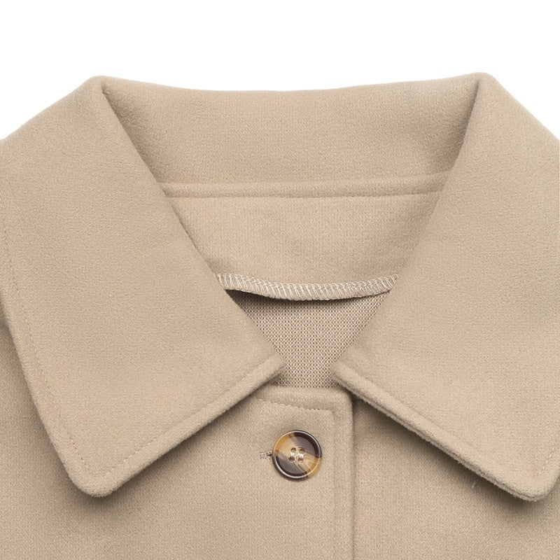 BLANCHE | Manteau Court Col Chemise
