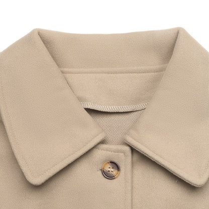 BLANCHE | Manteau Court Col Chemise