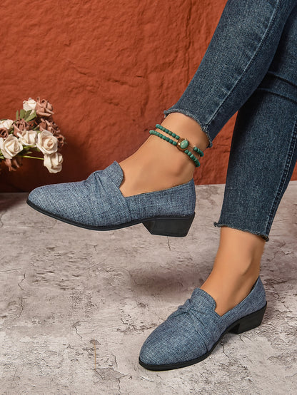 Mocassins Pointus à Talon
