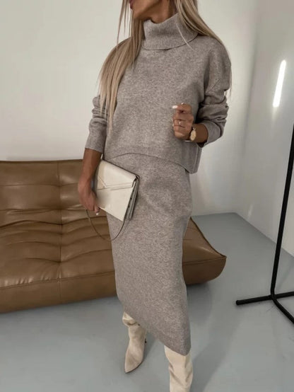 LOUANE ensemble maille camel