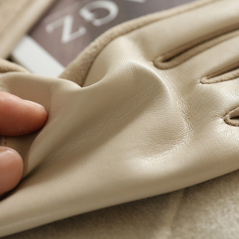 ODETTE | Gants à Revers et Boucle Dorée