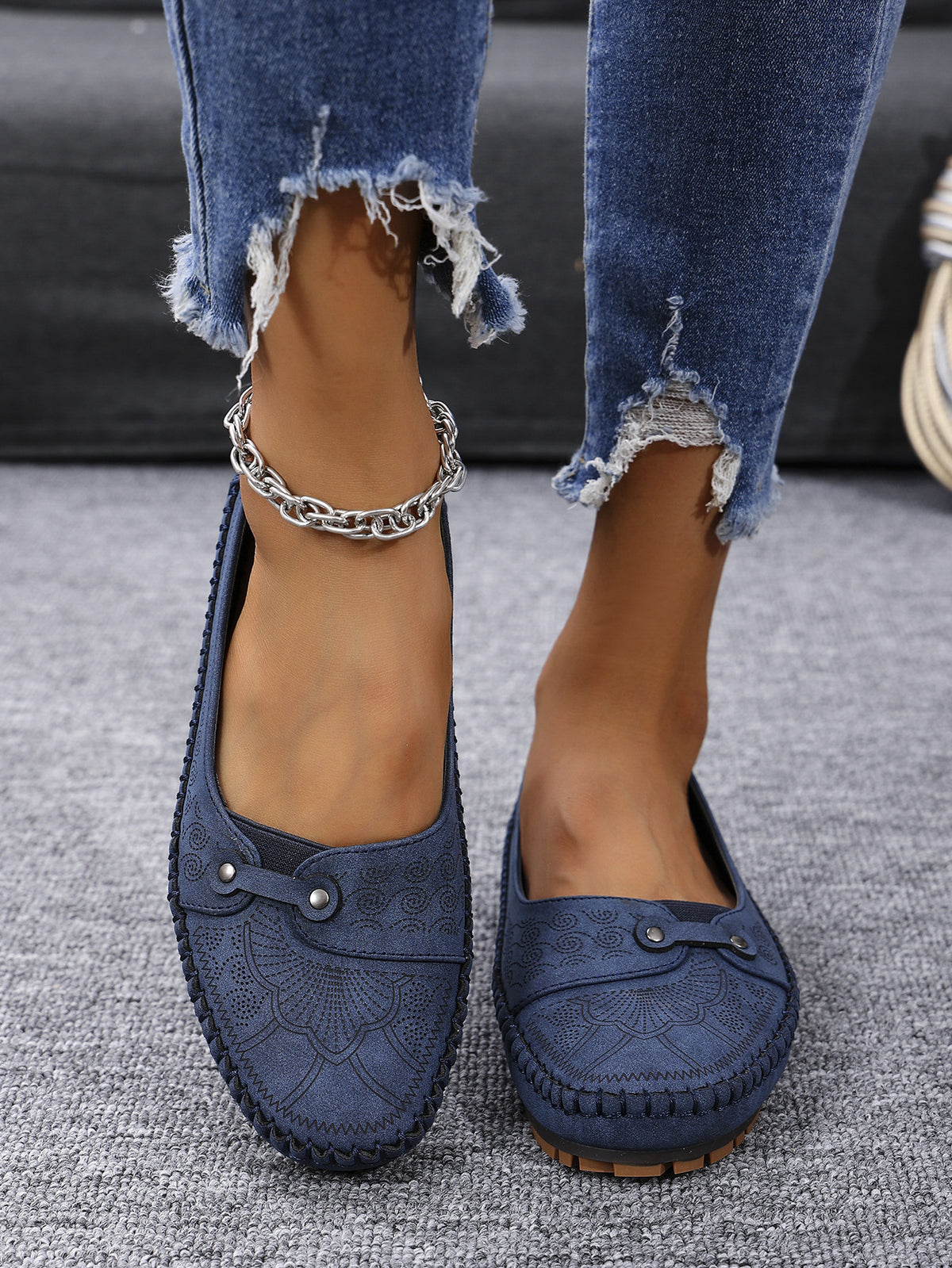 Mocassins Souples à Motifs