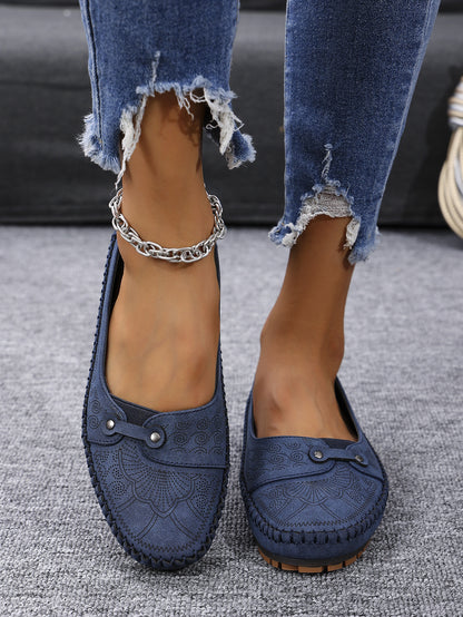 Mocassins Souples à Motifs