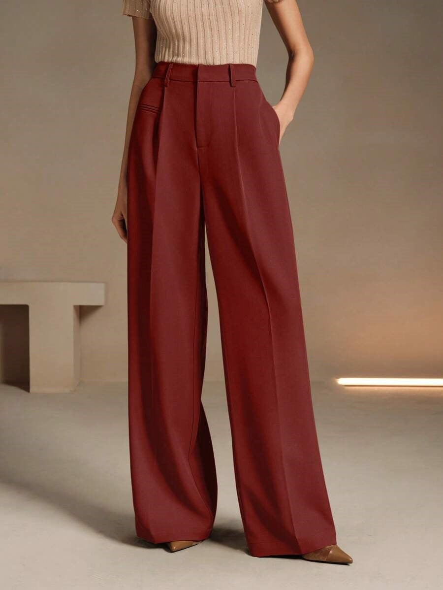 Pantalon Large à Plis