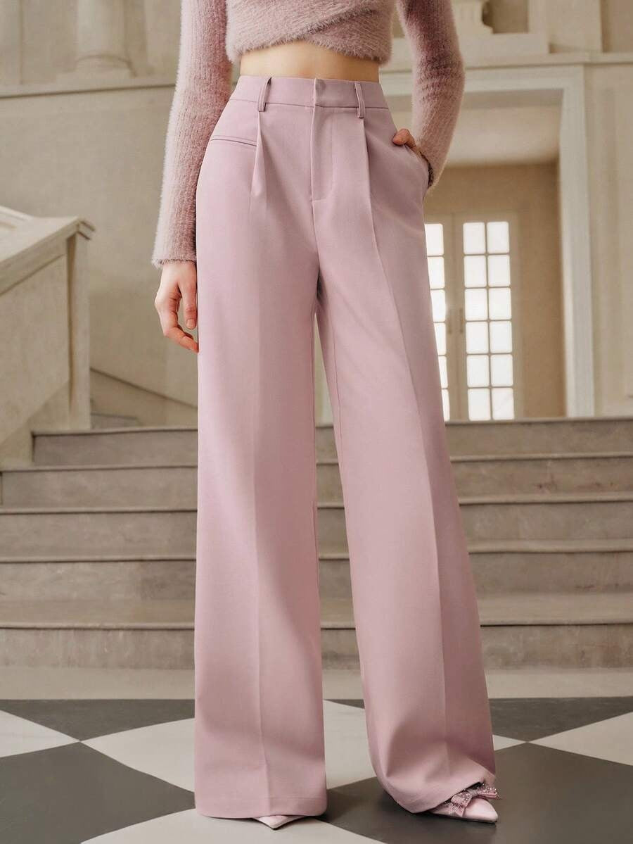 Pantalon Large à Plis