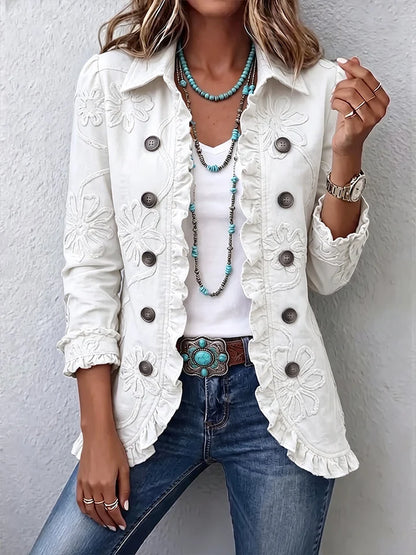 Veste Brodée Élégante Femme