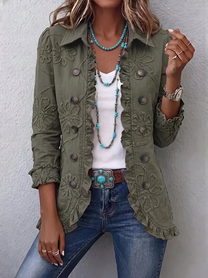 Veste Brodée Élégante Femme